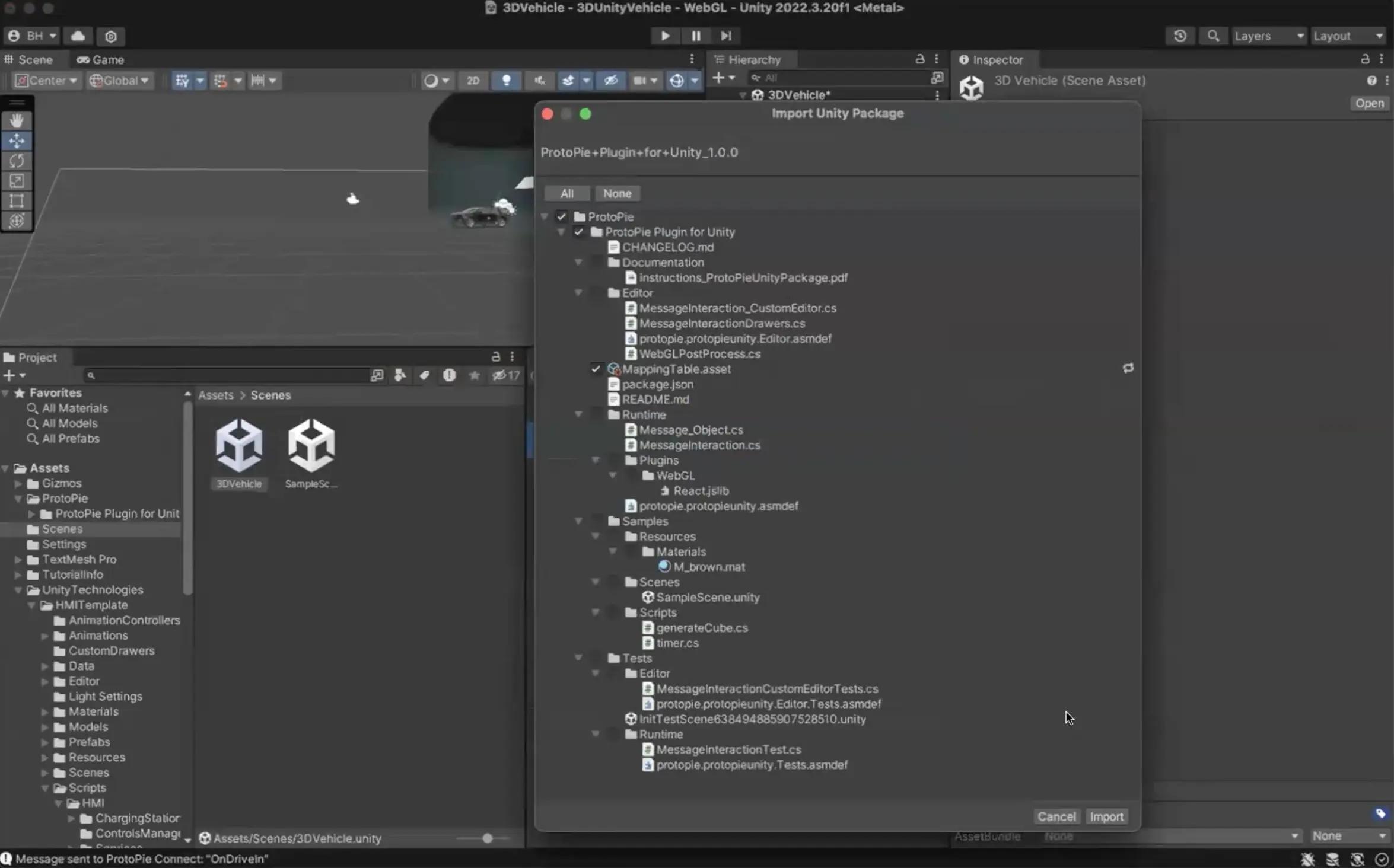 双击下载的包,将其导入到你的Unity项目中。