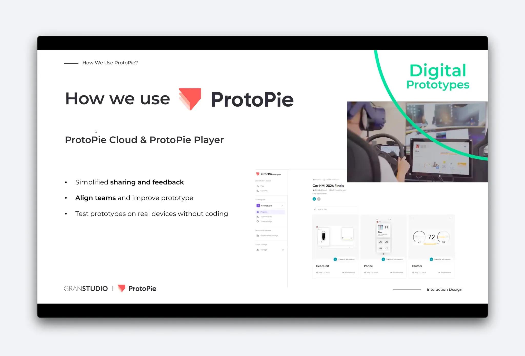 使用 ProtoPie Cloud 和 Player 进行协作与测试。