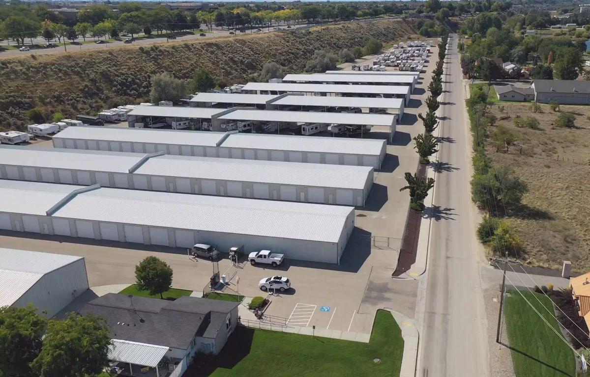 Aerial View of Storage Containers | Idaho Storage Connection