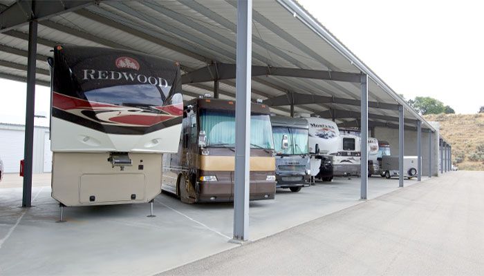RVs in a Covered Storage Container | Idaho Storage Connection