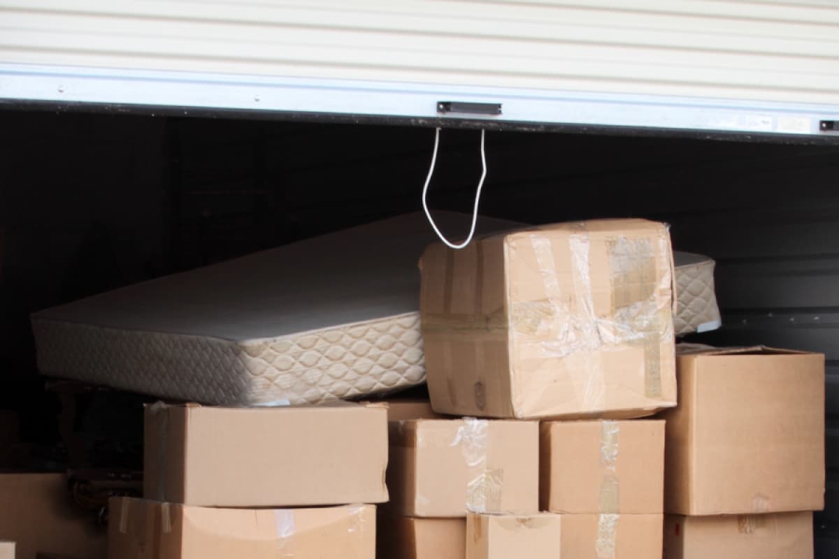 Boxes sitting in a storage unit | Idaho Storage Connection