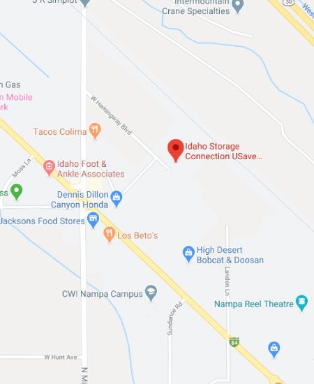 Google Maps USave Nampa Location | Idaho Storage Connection