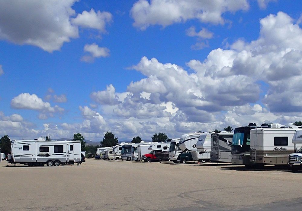 RVs Parked in a Storage Container | Idaho Storage Connection