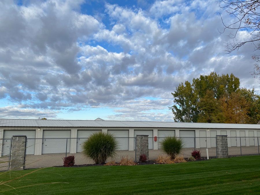 A photo of a cloudy sky over a storage facility | Idaho Storage Connection