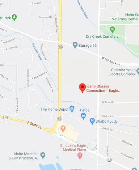 Google Maps Eagle Location | Idaho Storage Connection