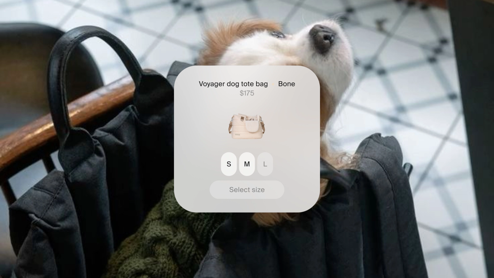 Voyager dog tote bag product card