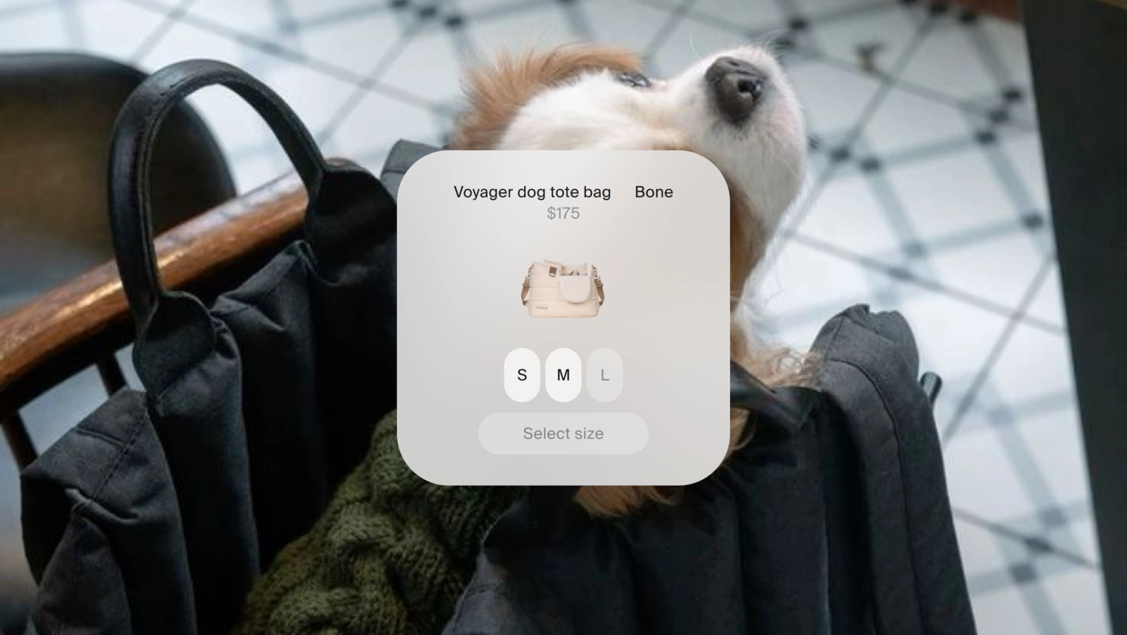 Voyager dog tote bag product card