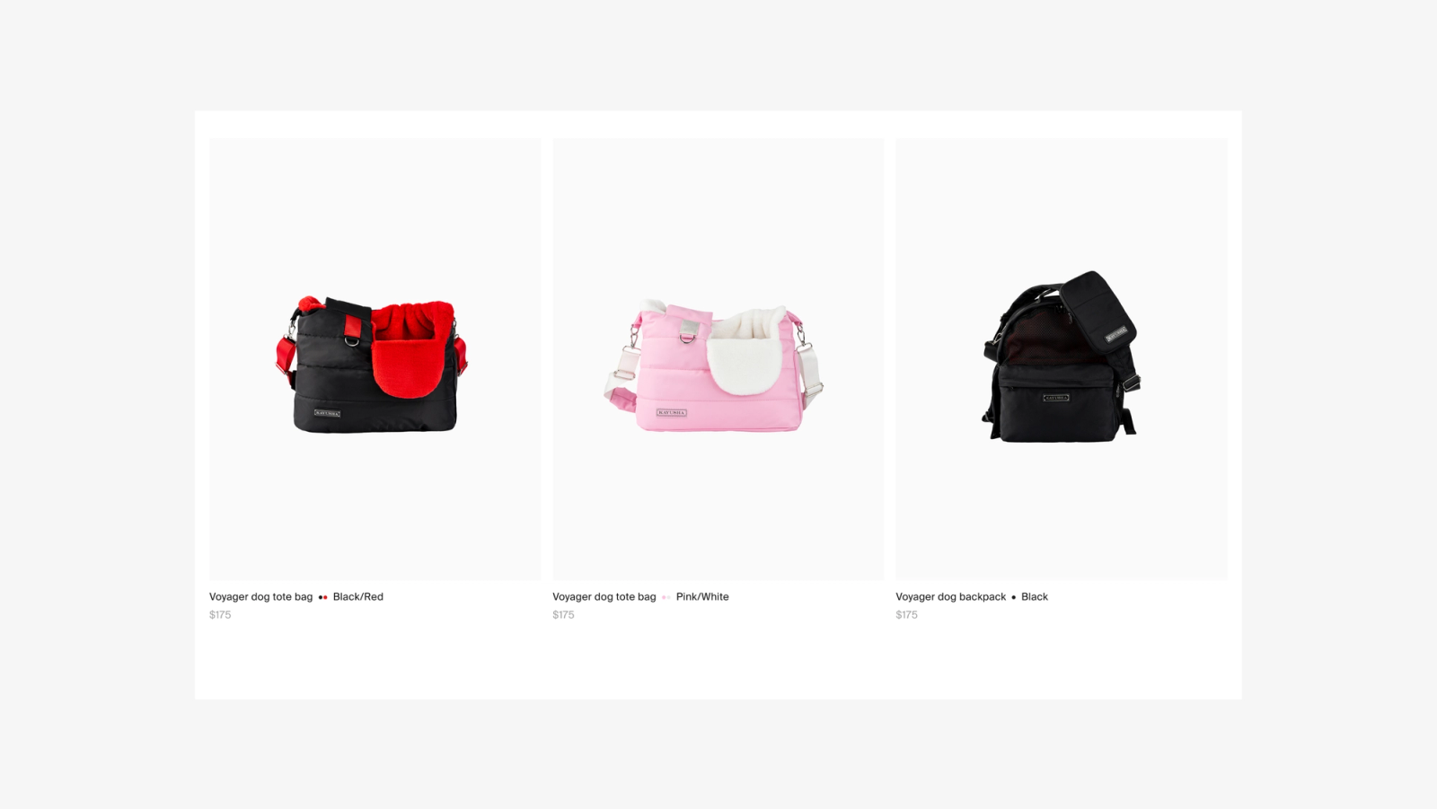 Kayusha product range — three colorways