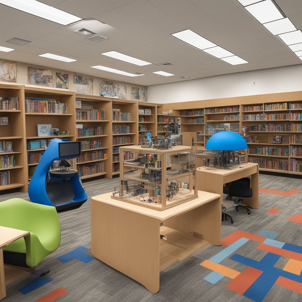 steam makerspace in a library