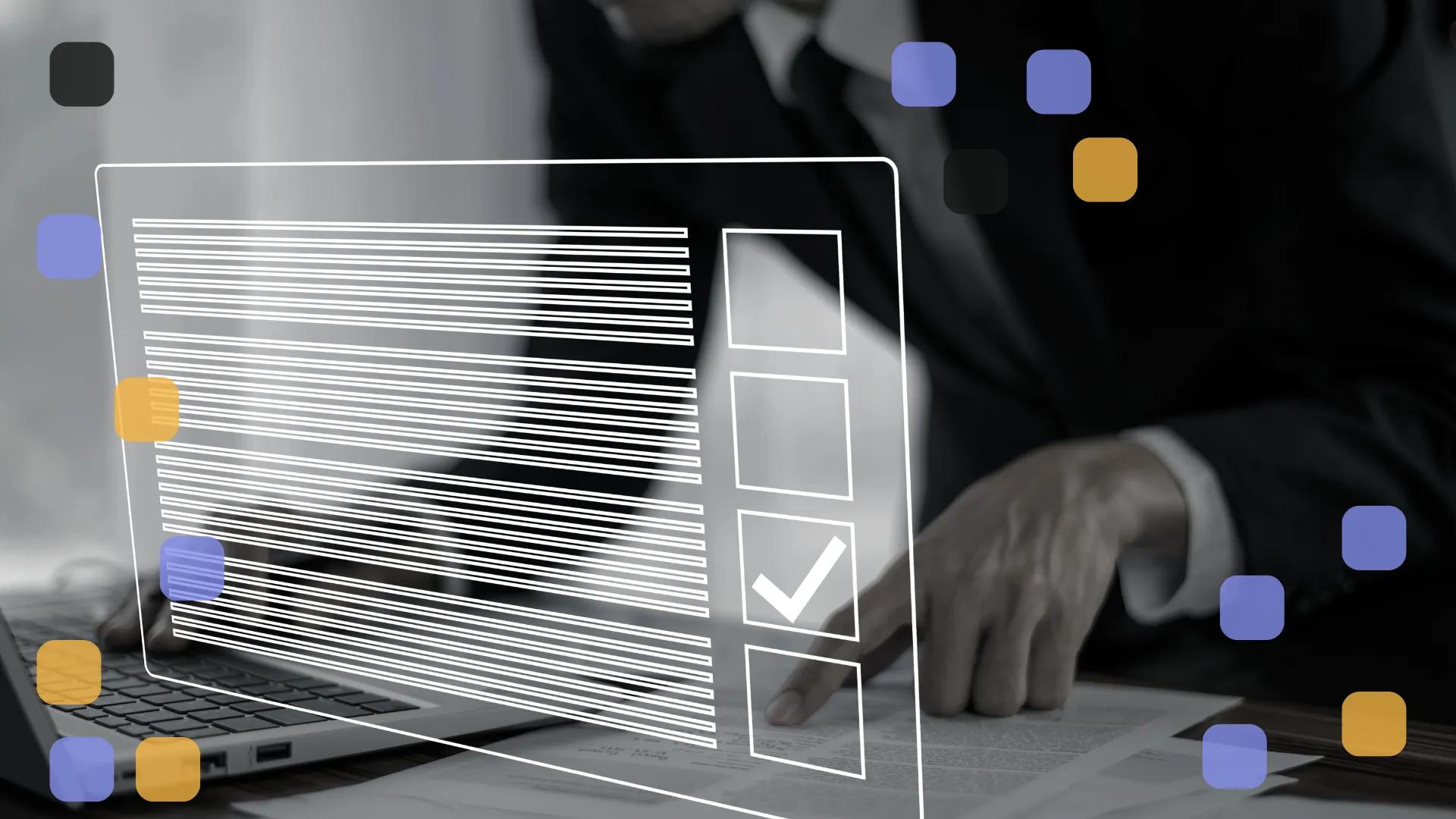 Illustration of a verification process of digital information