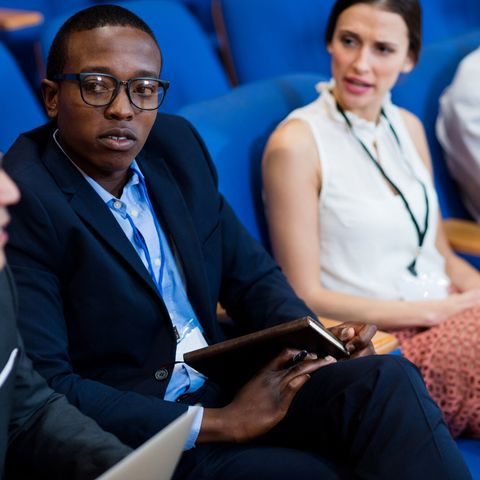 Business executives participating in a meeting