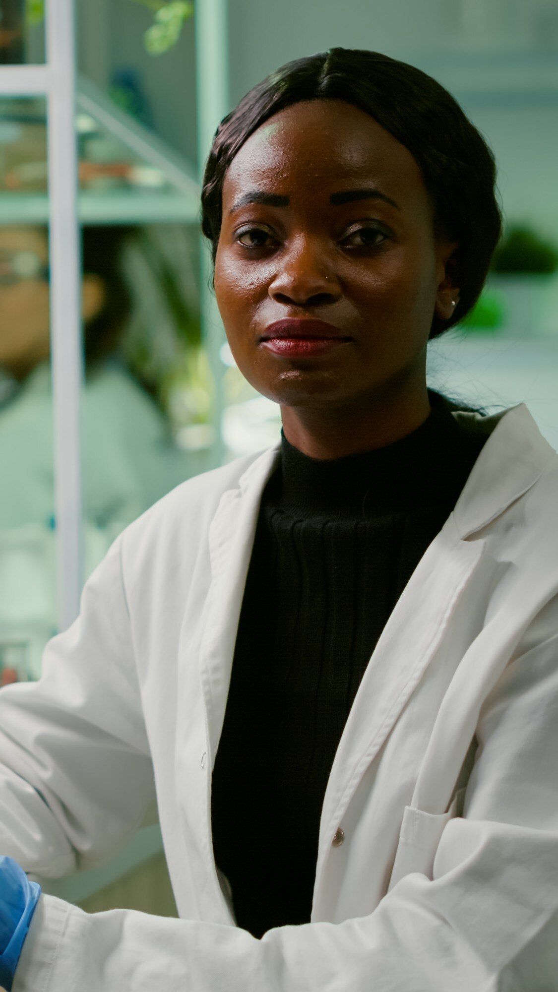 Portrait of an African laboratory professional at work