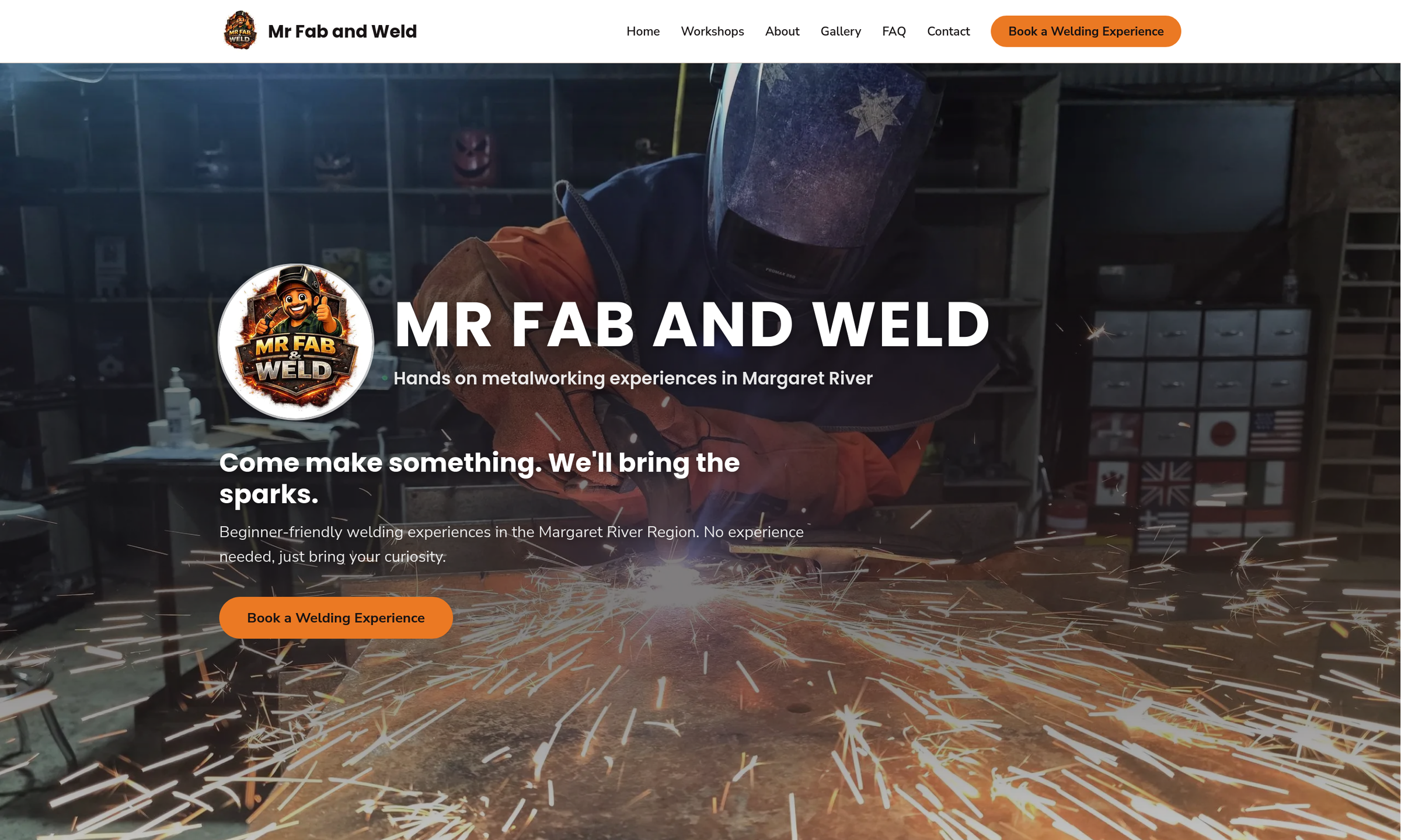 Screenshot of the Mr Fab and Weld website
