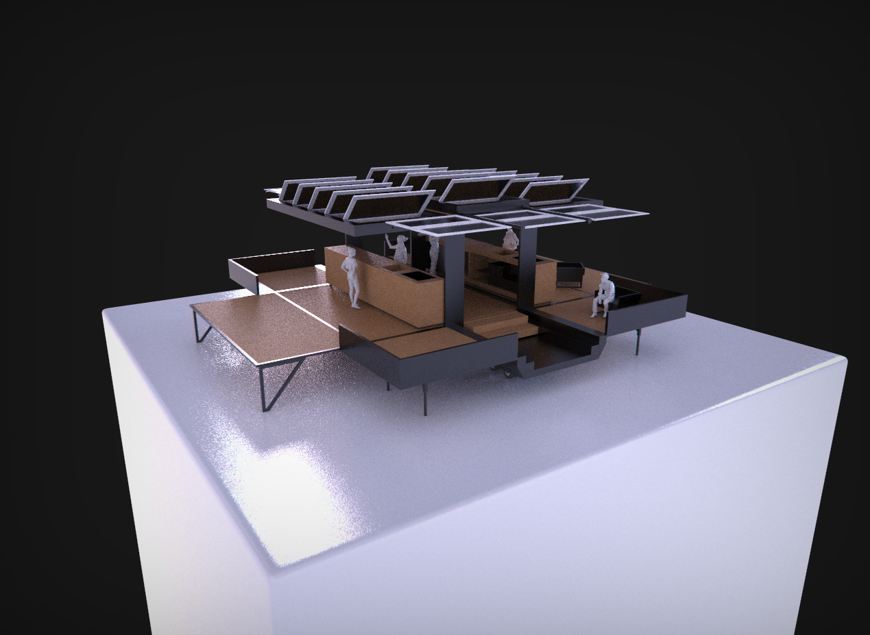 3D rendering of a portable home