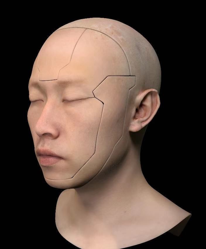 3D rendering of a person's head