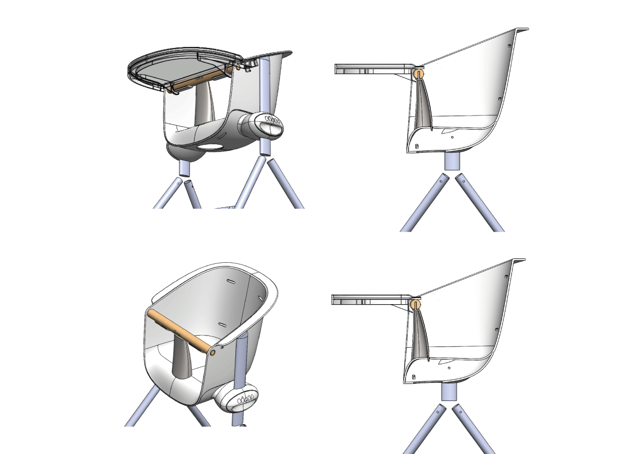 Agence design produit Lyon expert en home appliance modélisation 3D chaise Up&Down