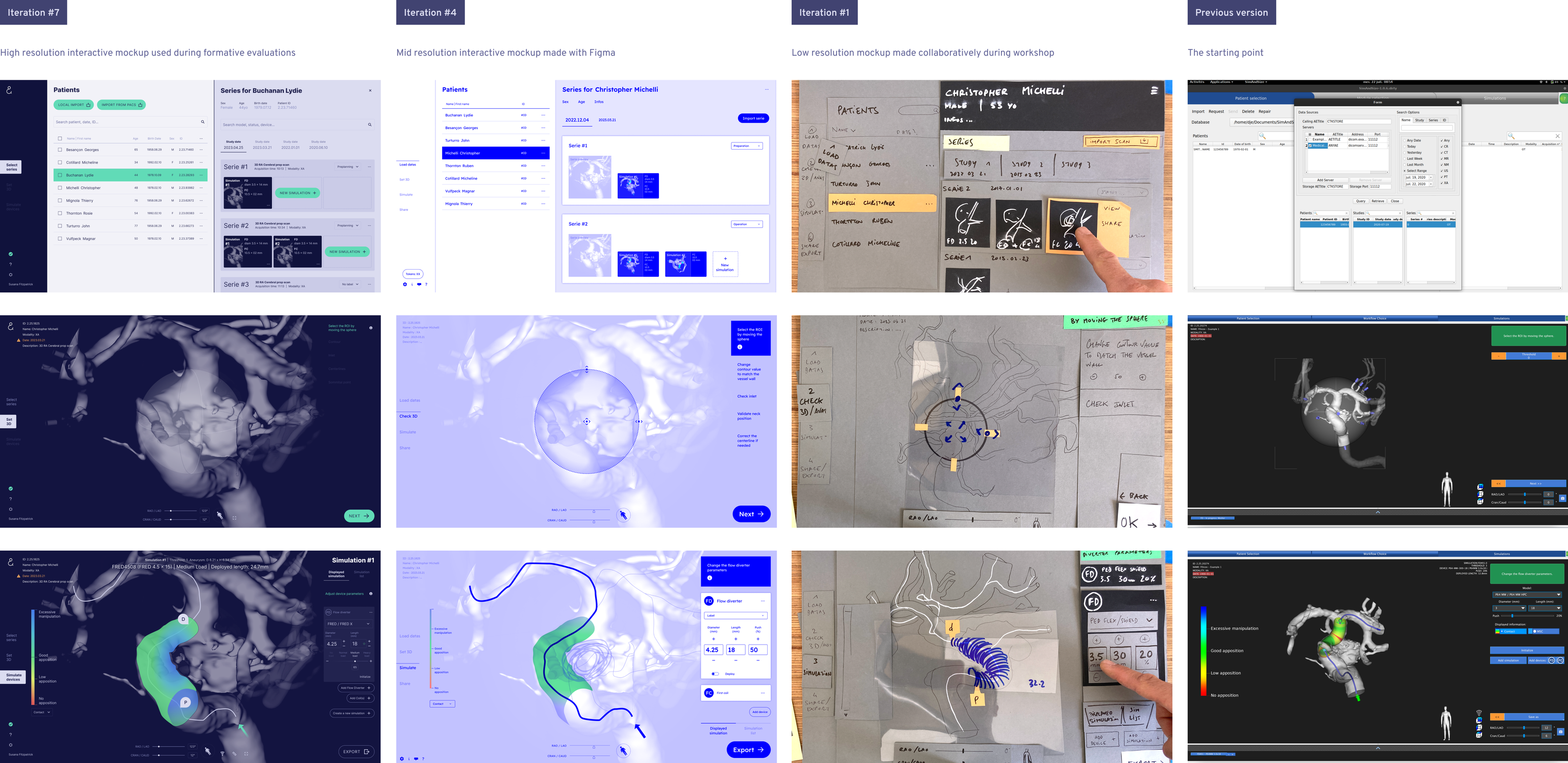 Agence design UX/UI Montpellier expert en santé itération interface SIM&SIZE