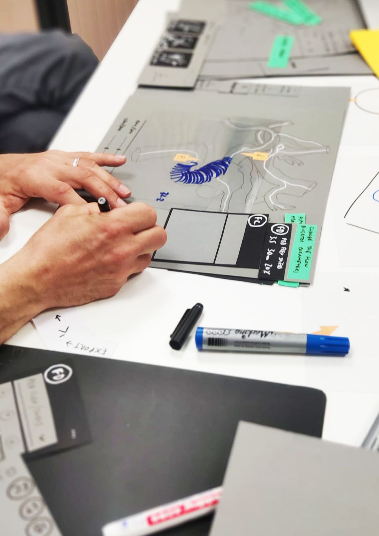 agence designer UX/UI Montpellier expert en santé maquette papier Sim&Size