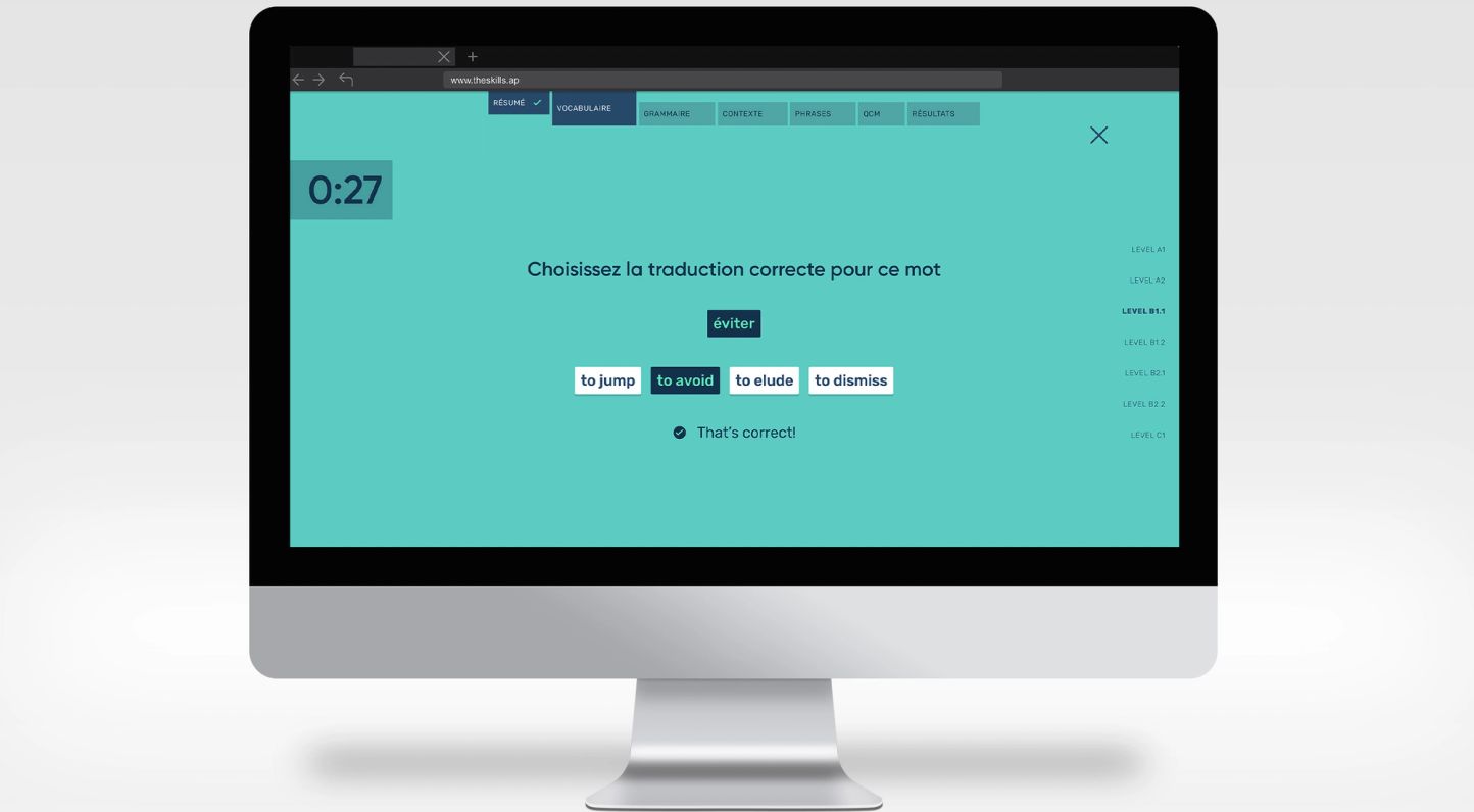 UX/UI design studio Montpellier France expert in educational technology interface presentation TheSkillApp
