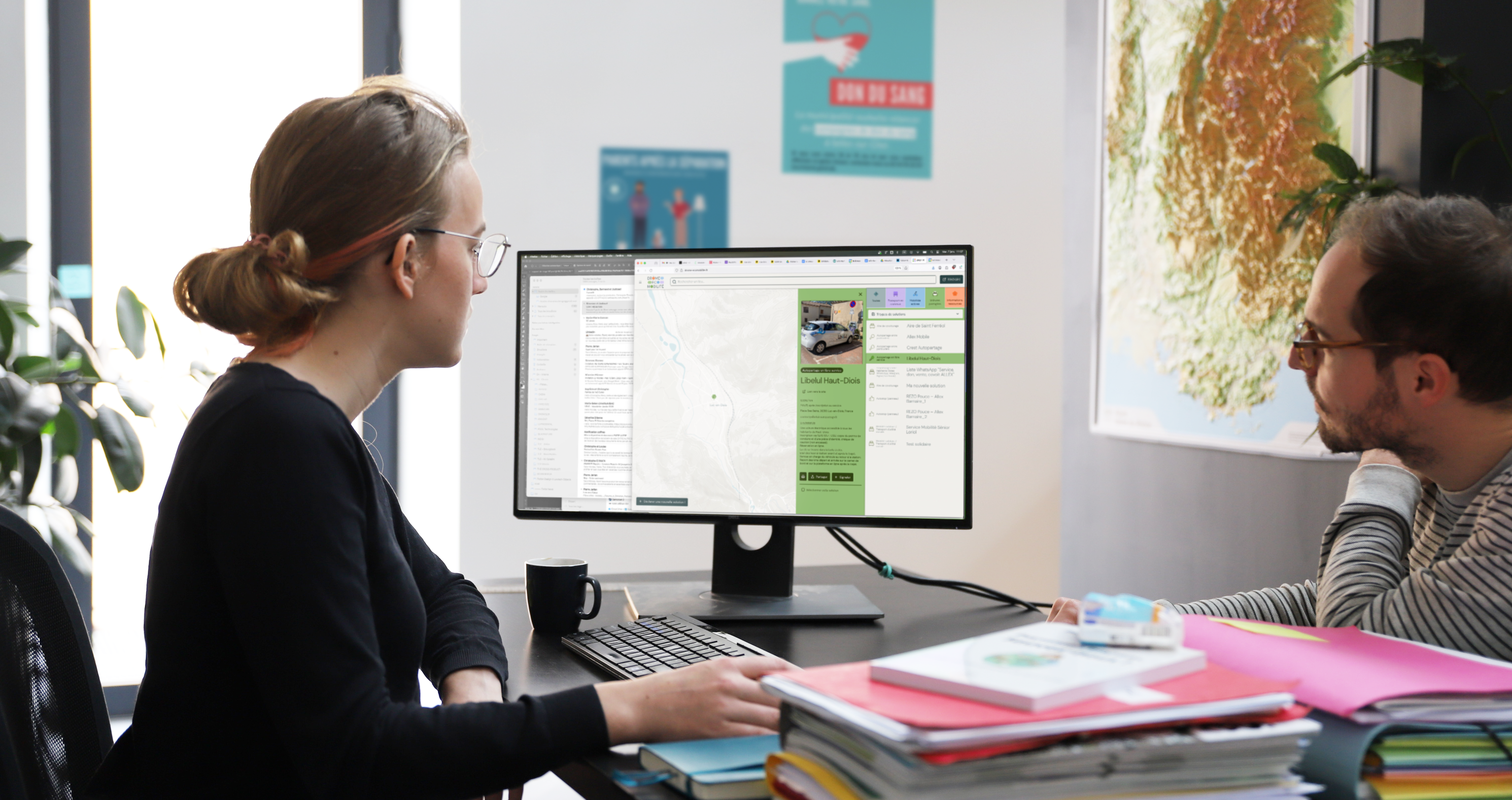 Agency designer UX/UI Crest mobility expert exemple social worker Drome écomobilité