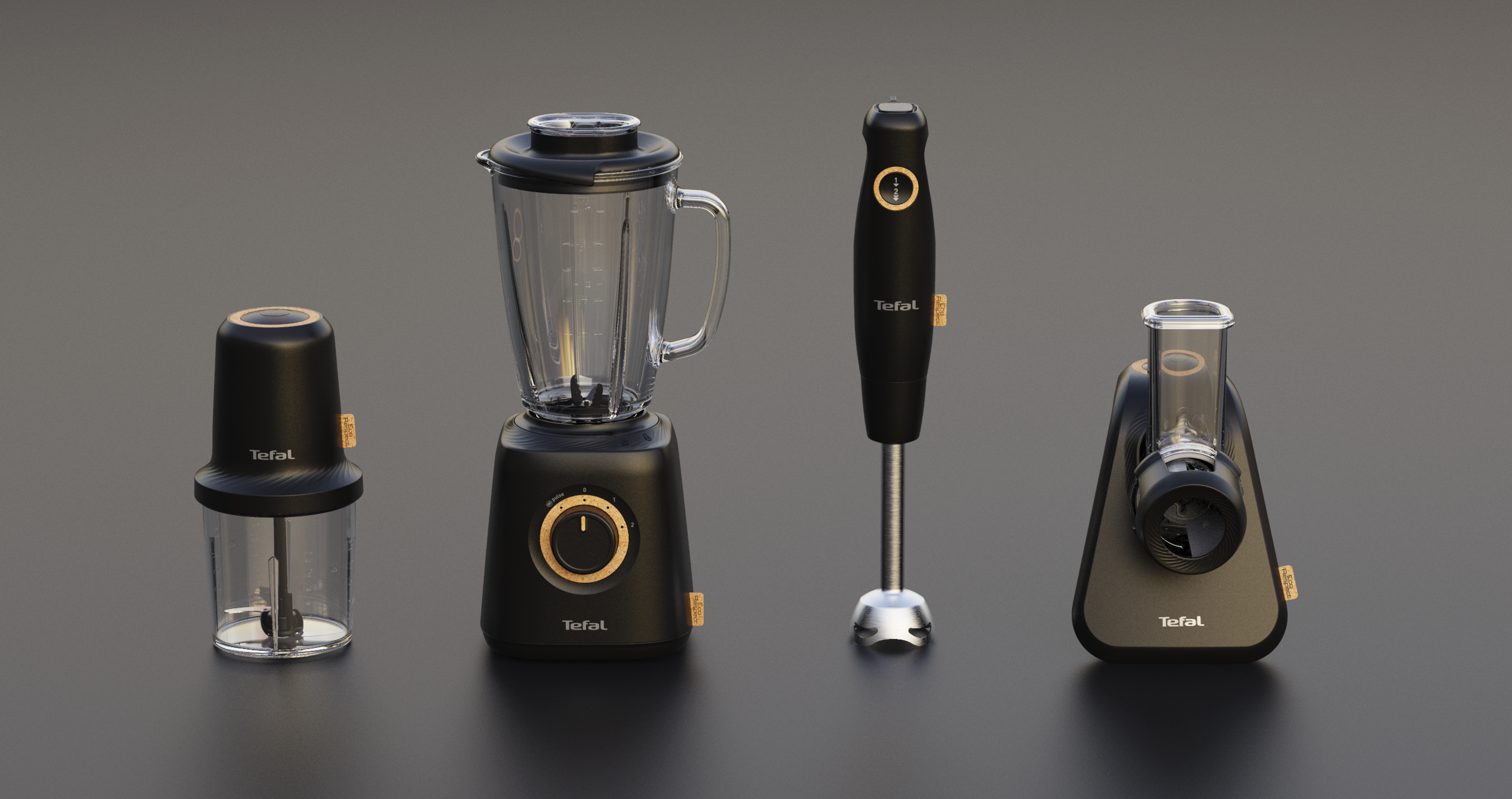 Agence design produit Lyon expert en home appliance rendu 3D réaliste Eco Respect TEFAL