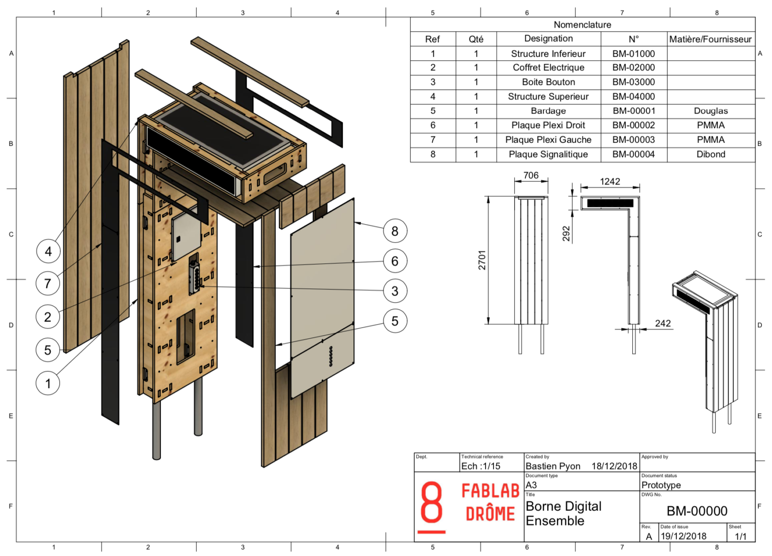 Product design studio Lyon Montpellier France expertsin mobility technical drawings &HOP