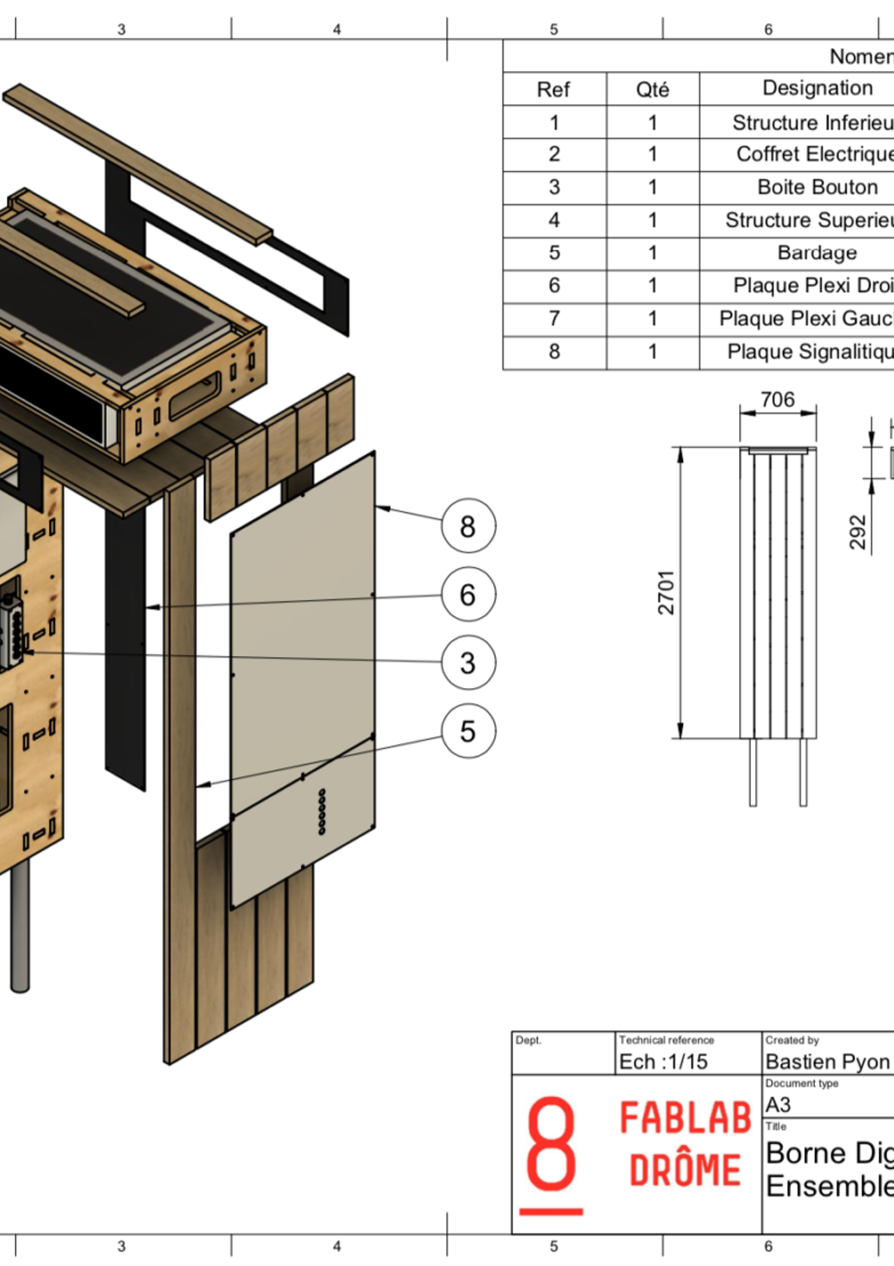 Product design studio Lyon Montpellier France expertsin mobility technical drawings &HOP