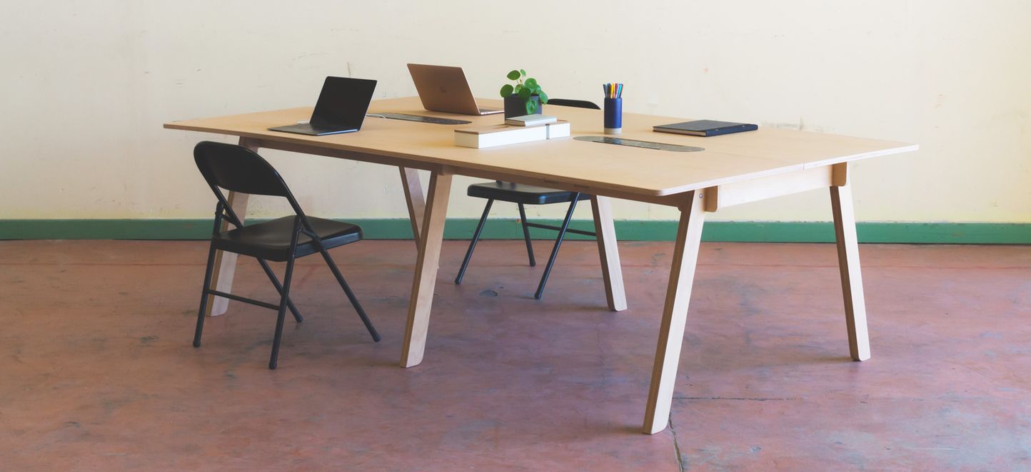 Product design studio Lyon Montpellier expert in circularity product presentation table FabUnit