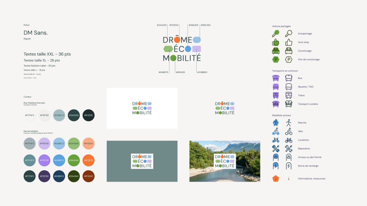 agence design UX/UI Crest expert en mobilité charte graphique Drome écomobilité
