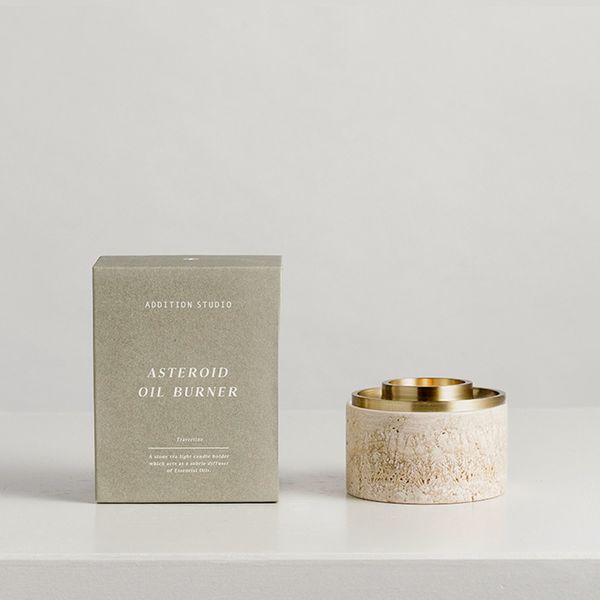 Asteroid Oil Burner - Travertine