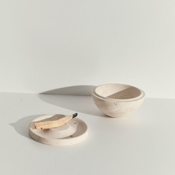 Dune Incense Burner - Travertine