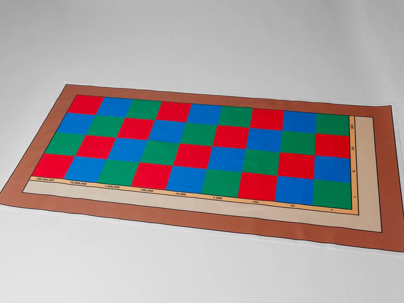 Montessori Checkerboard Mat Multiplication Work Mat Montessori Math  Material Chequerboard for Lower Elementary Neoprene Fabric Rubber Back 