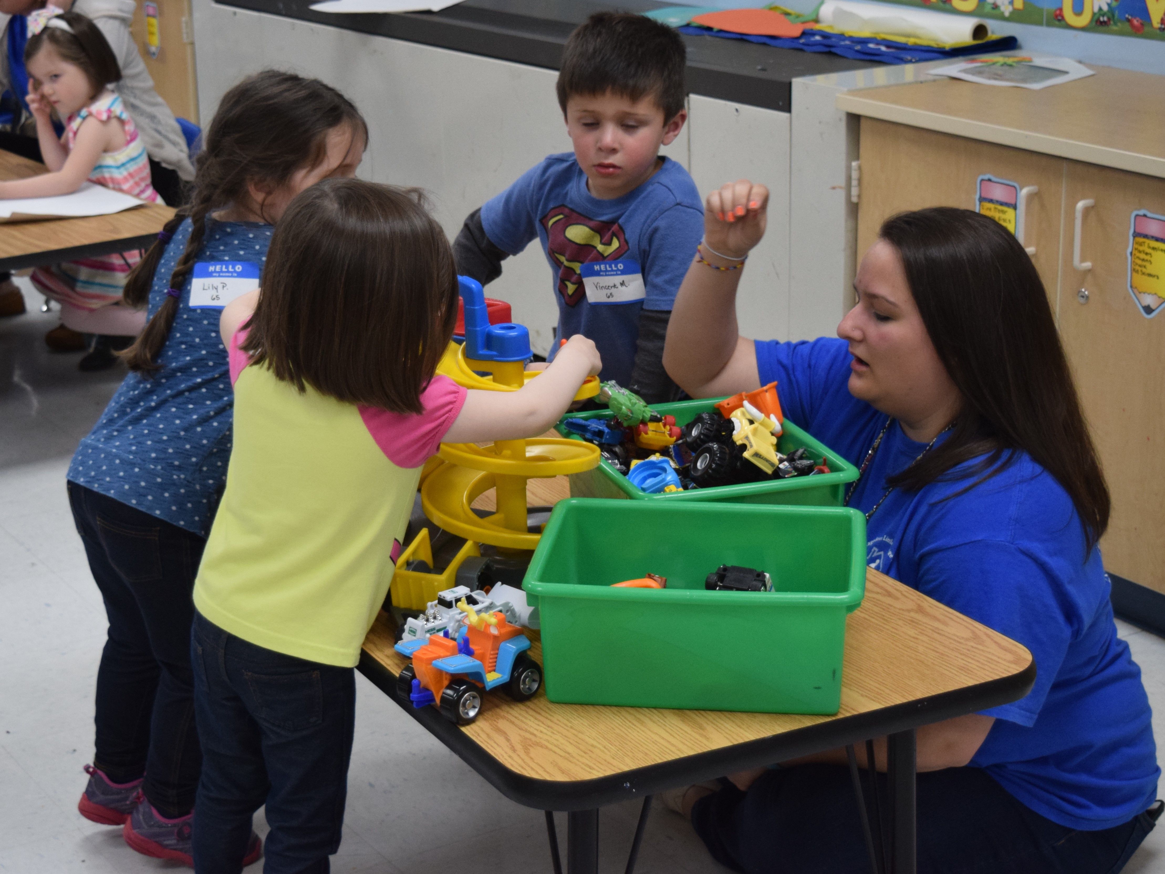 children playing in the classroom