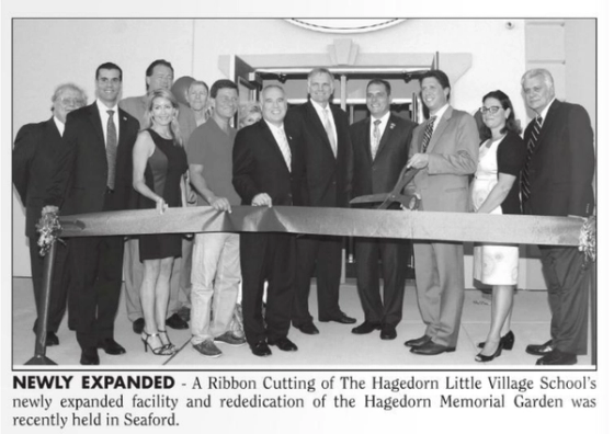 South Bay Neighbor Newspaper clipping covering the school’s expansion ribbon cutting