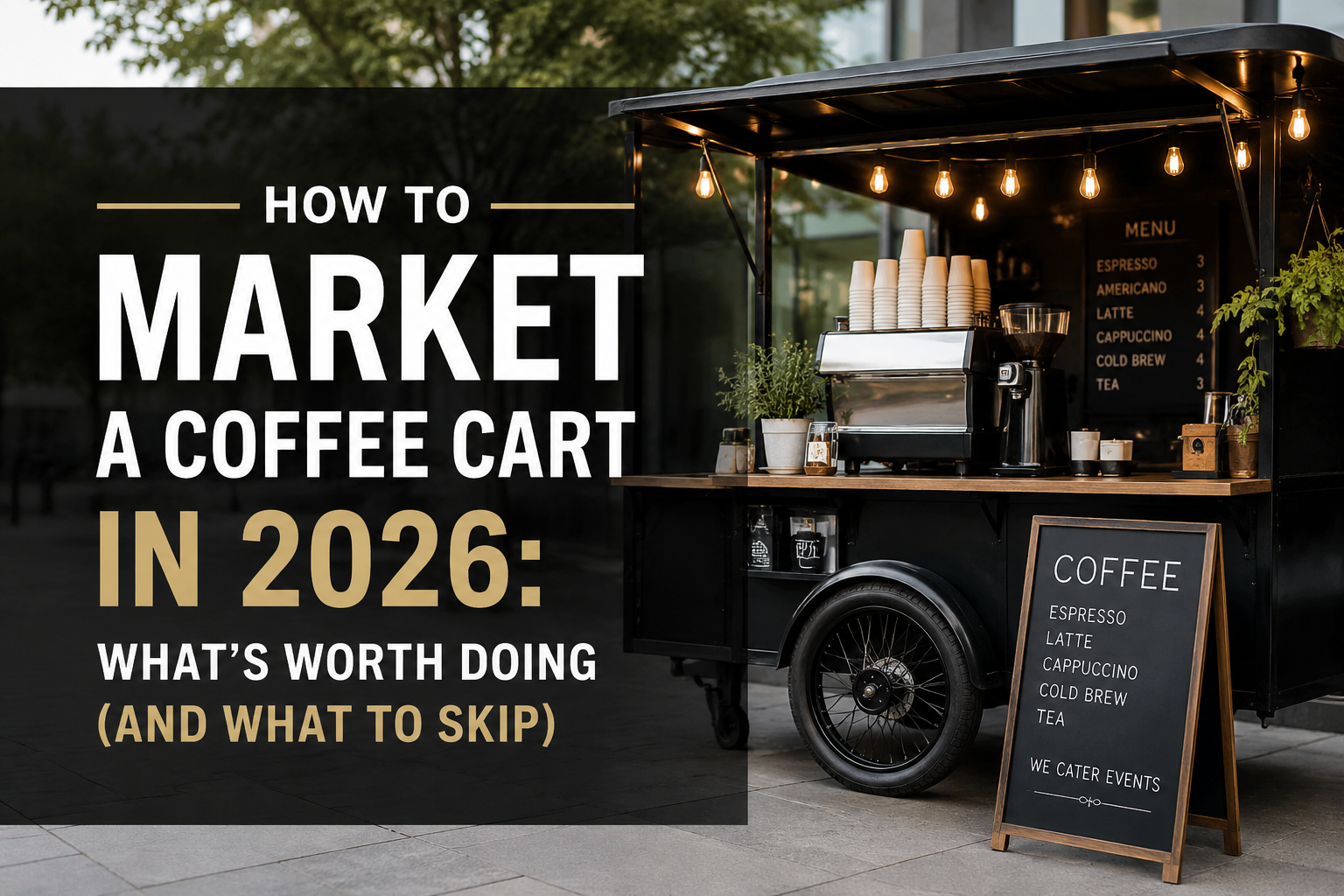 How to Market a Coffee Cart in 2026: What’s Worth Doing (and What to Skip)