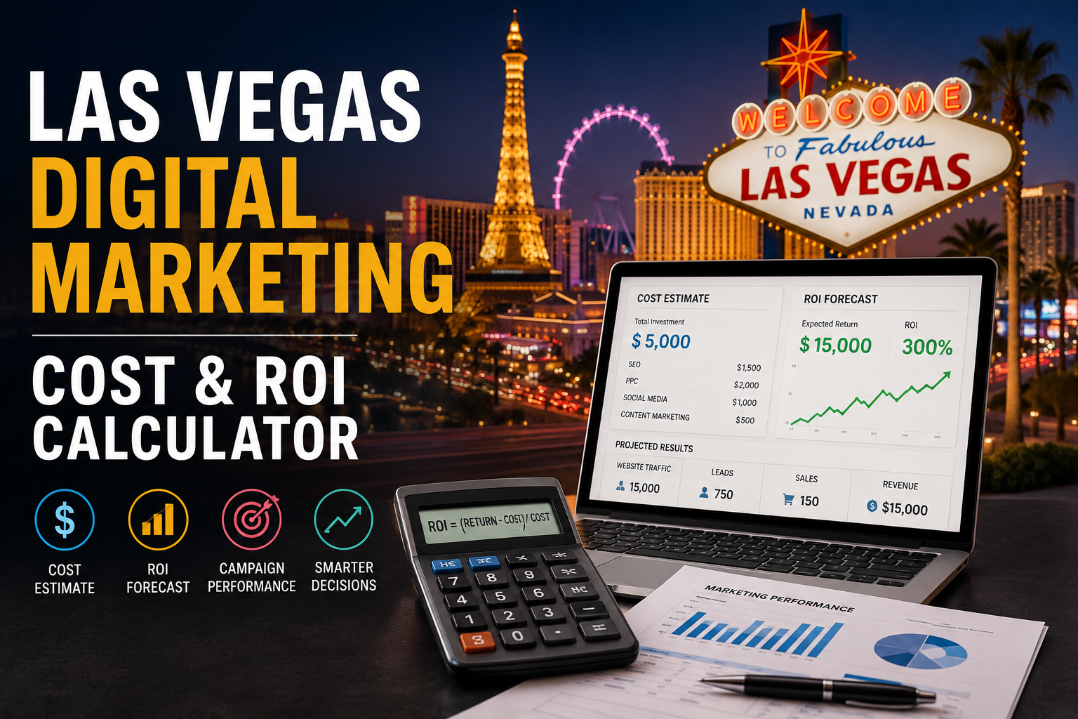 Digital Marketing Cost and ROI Calculator: SEO vs Google Ads vs Social
