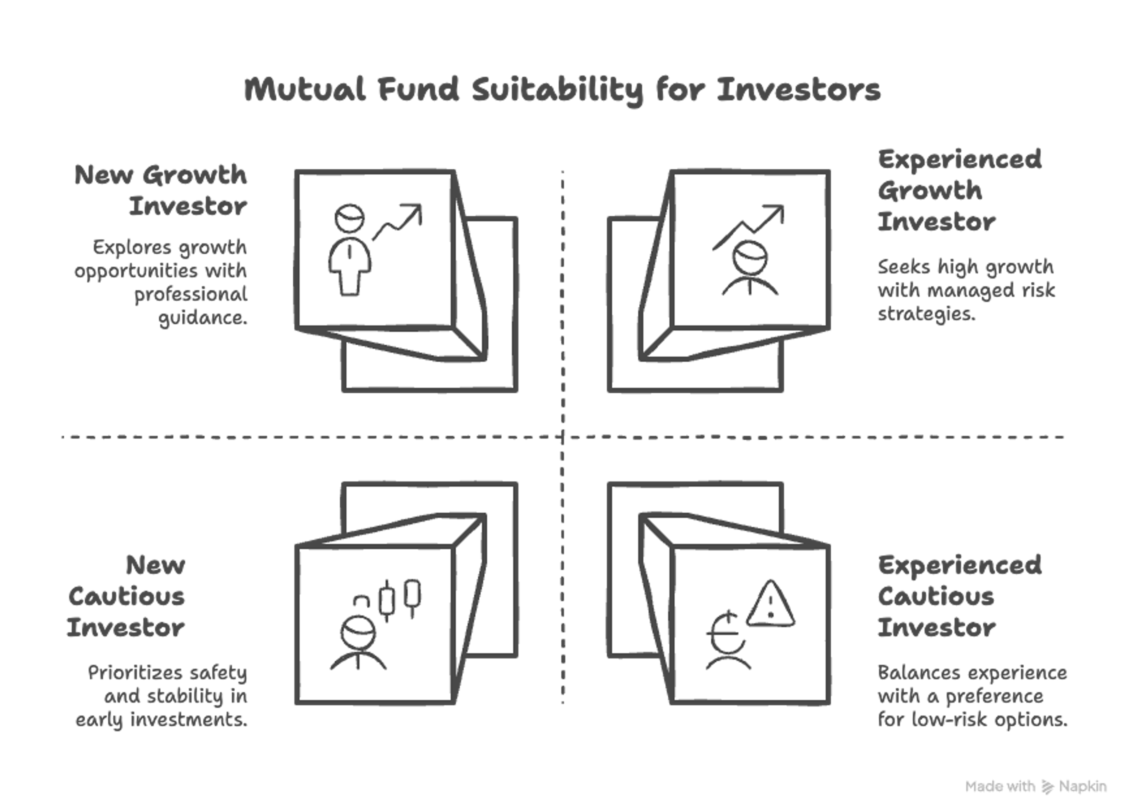A graphic showing the best uses for mutual funds.