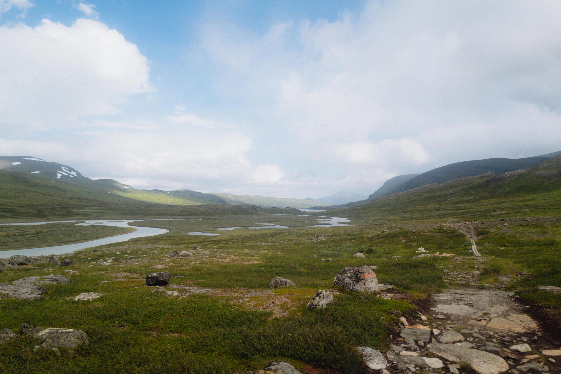 River and lakes in the highlands of sweden