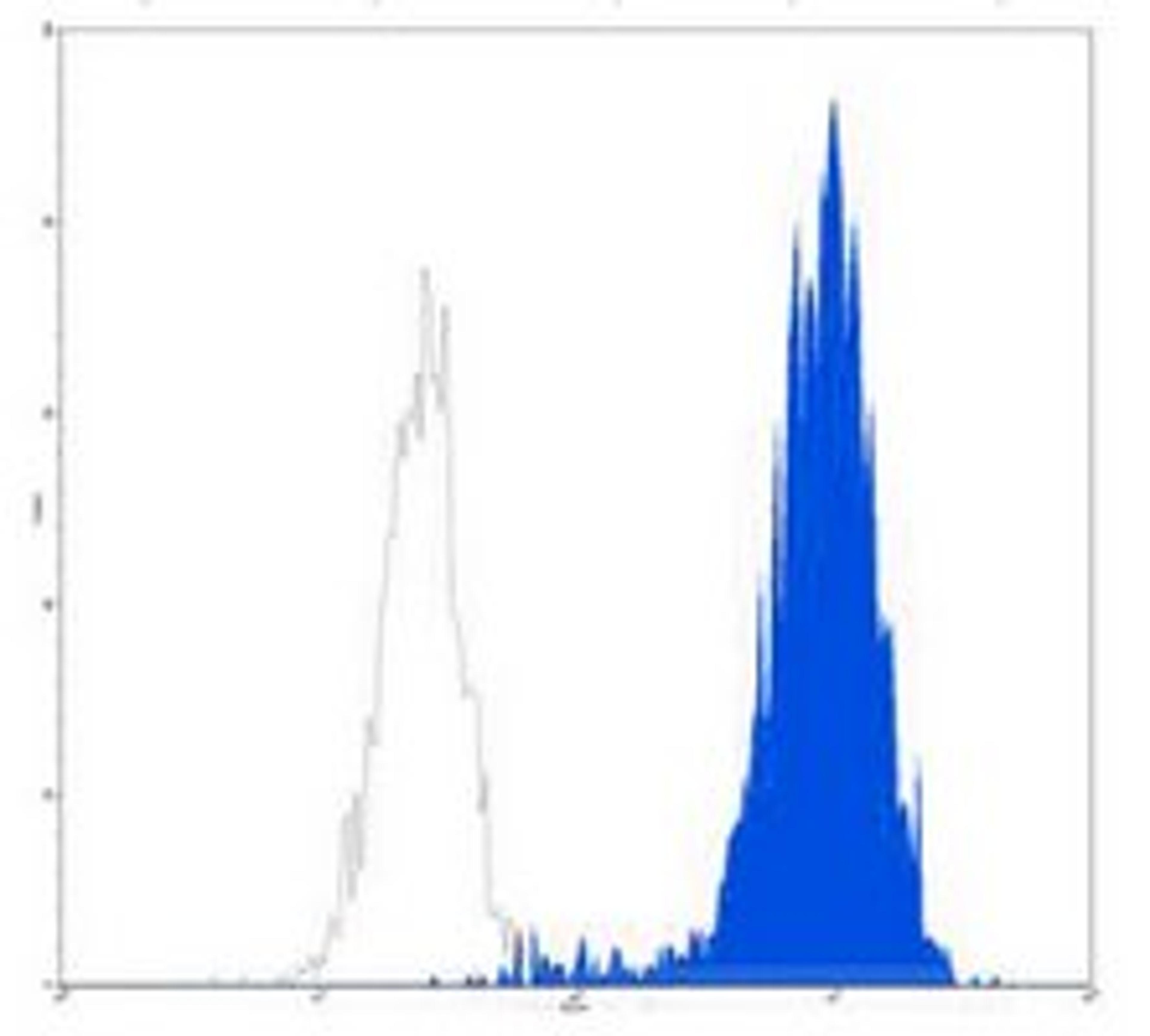 Flow cytometric analysis of human peripheral blood granulocytes using CD15 antibody (PE)