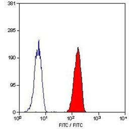 Flow Cytometry: Fc gamma RII/CD32 Antibody (AT10) [NB100-65338] - Analysis using the FITC conjugate of NB100-65338. Staining of human peripheral blood granulocytes.