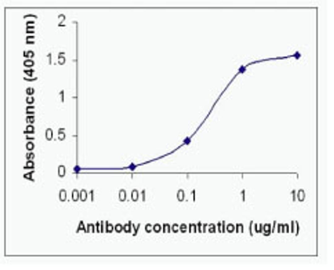 Analysis of free GSK3A peptide (5ug/ml) by ELISA. With XW-7233 as primary antigen and HRP conjugated Goat anti IgY as secondary.