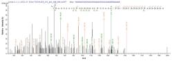 Based on the SEQUEST from database of E.coli host and target protein, the LC-MS/MS Analysis result of CSB-EP007617MO could indicate that this peptide derived from E.coli-expressed Mus musculus (Mouse) Eln.