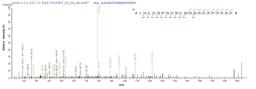 Based on the SEQUEST from database of E.coli host and target protein, the LC-MS/MS Analysis result of CSB-EP006004HU could indicate that this peptide derived from E.coli-expressed Homo sapiens (Human) CRX.