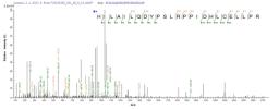Based on the SEQUEST from database of E.coli host and target protein, the LC-MS/MS Analysis result of CSB-EP018378MO could indicate that this peptide derived from E.coli-expressed Mus musculus (Mouse) Por.