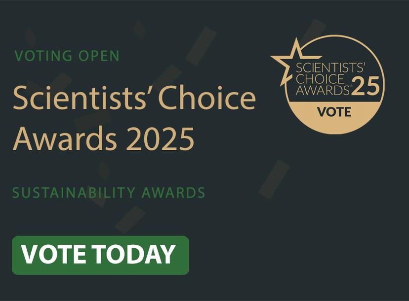 Vote in the Scientists' Choice Awards 2025 for the Best New Sustainable Lab Product & the Sustainable Supplier of the Year