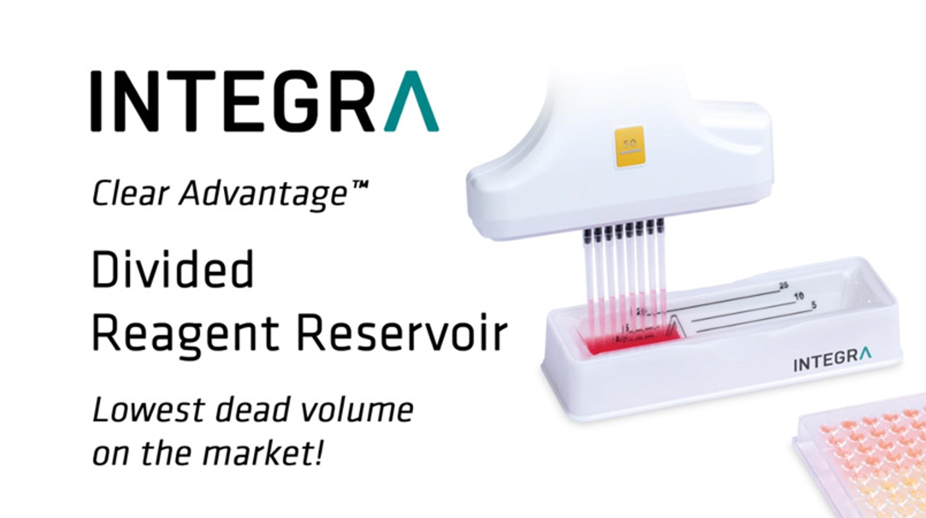 Divided Reagent Reservoir With Lowest Dead Volume Divided Reagent Reservoir With Lowest Dead Volume