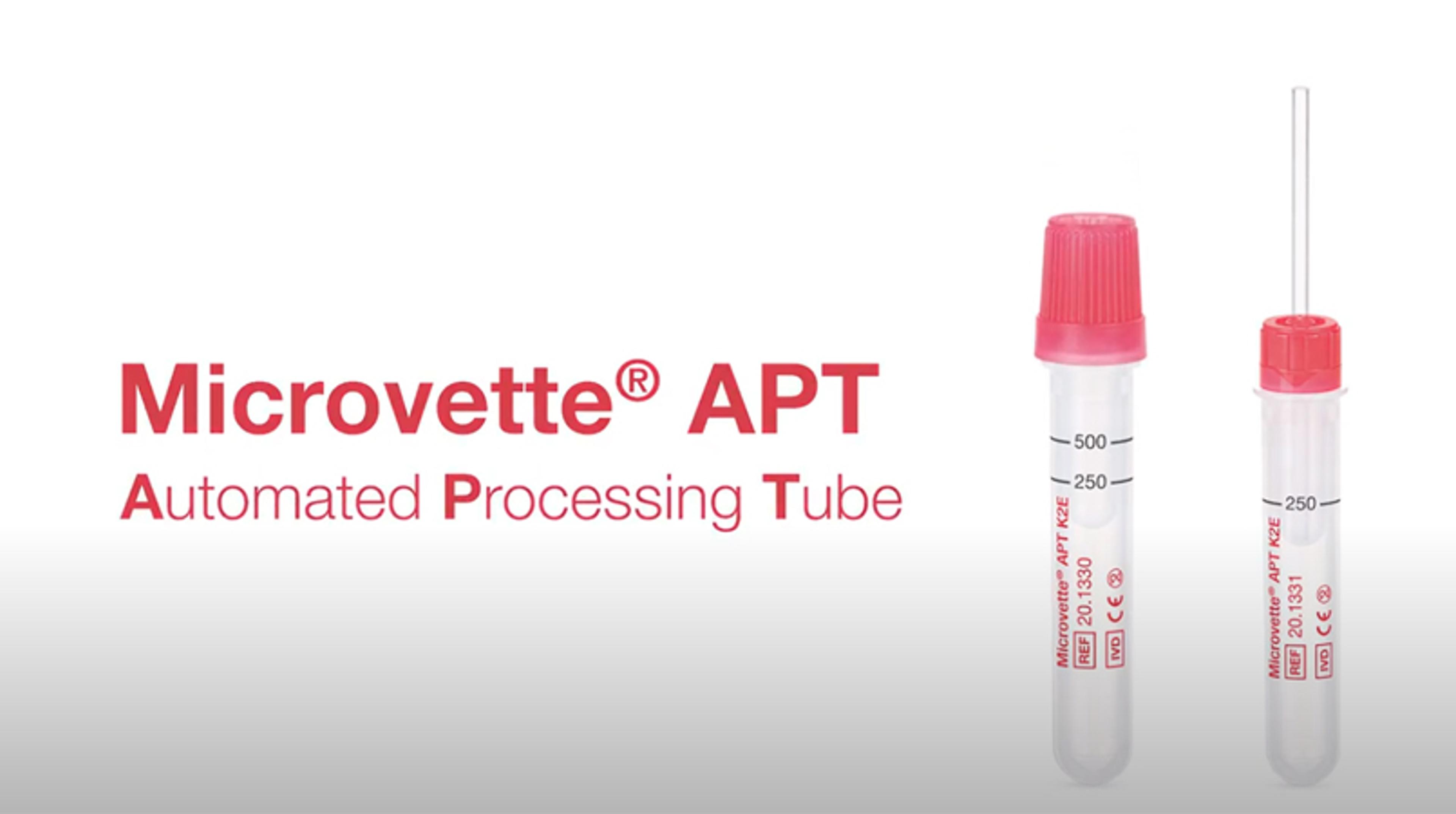Capillary blood collection: Automatic processing with the Microvette APT Capillary blood collection: Automatic processing with the Microvette APT