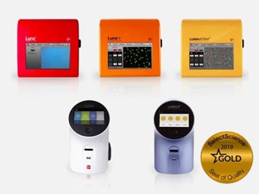 The LUNA™ Family of Automated Cell Counters, which won a Gold Seal of Quality in 2019