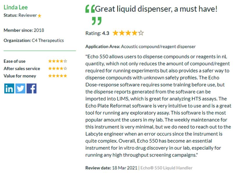 Linda Lee review Echo 550