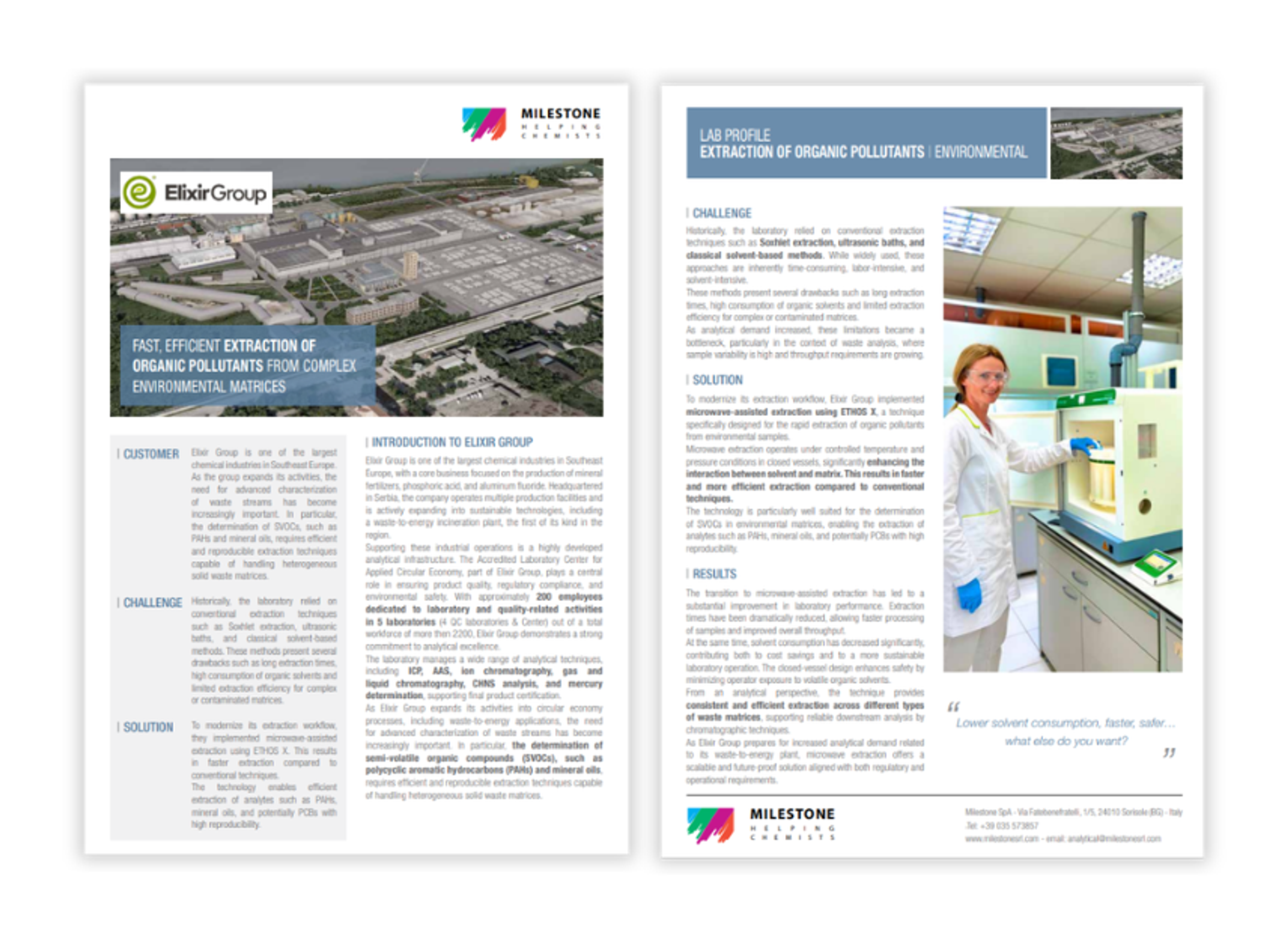 Lab profile highlights ETHOS X use for rapid extraction of organic contaminants